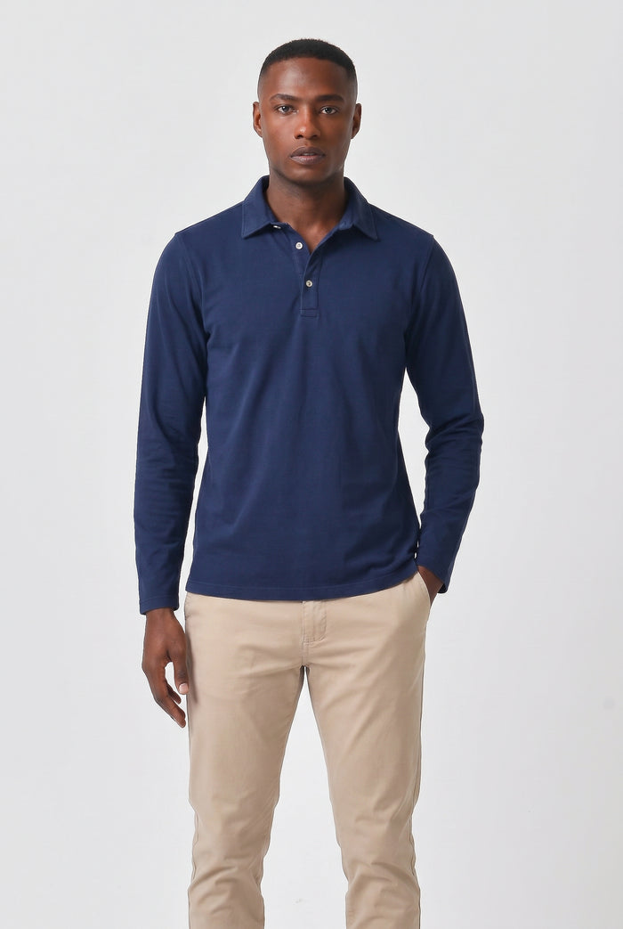 Como Polo Shirt Solid - Navy