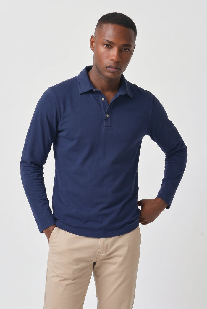 Como Polo Shirt Solid - Navy