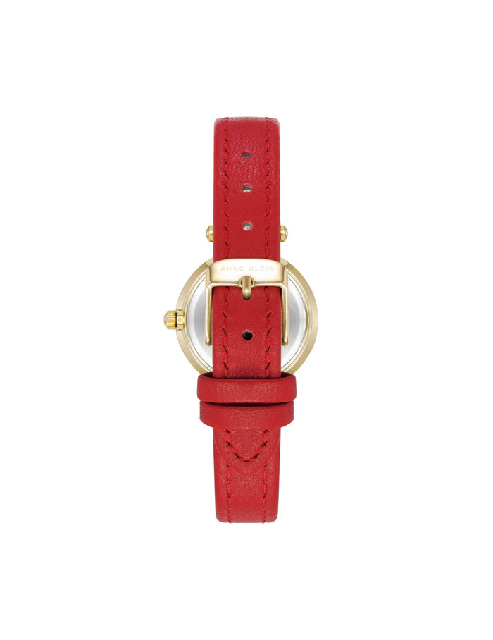 Anne Klein Consider It Sustainable Leather Strap Watch