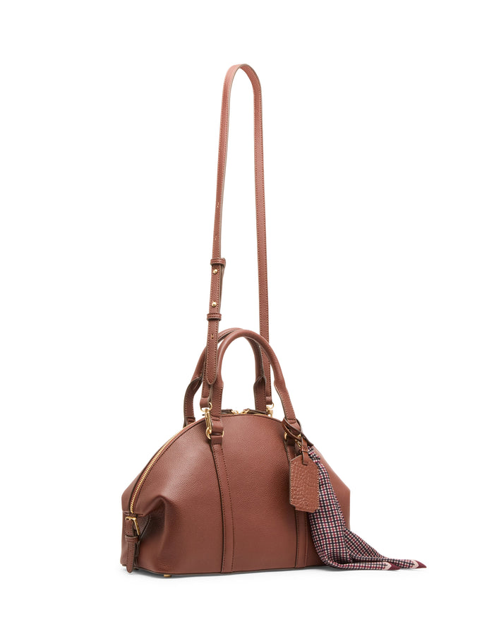 Anne Klein Convertible Bowler Bag with Scarf Accent