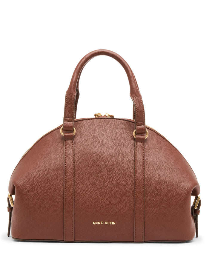Anne Klein Convertible Bowler Bag with Scarf Accent
