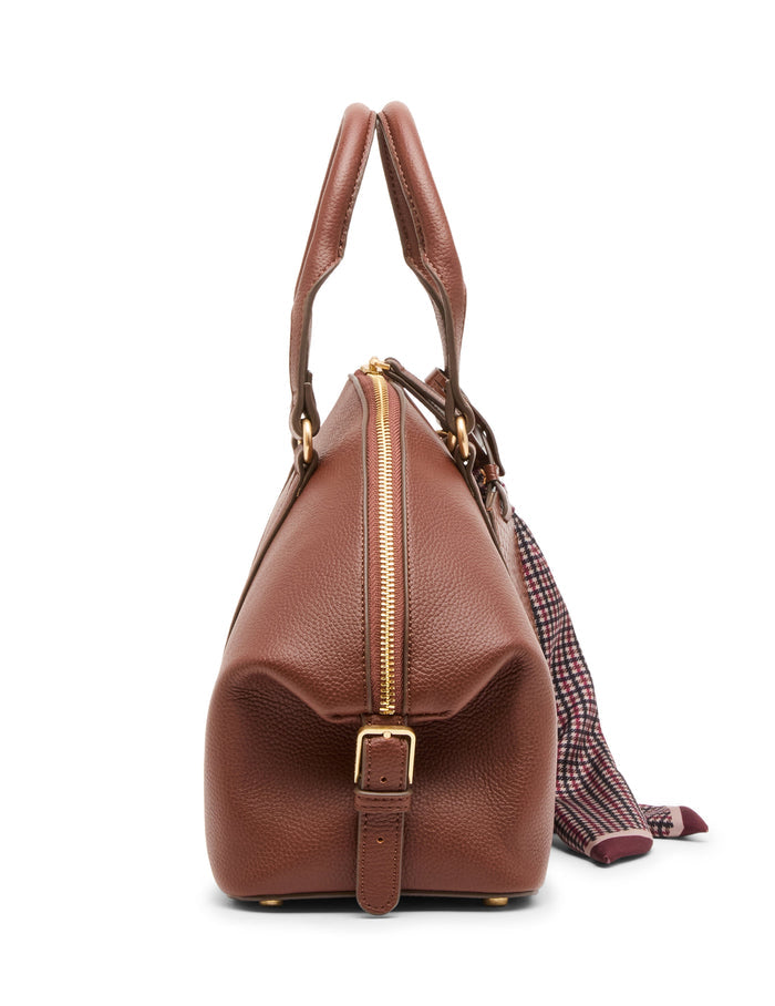 Anne Klein Convertible Bowler Bag with Scarf Accent