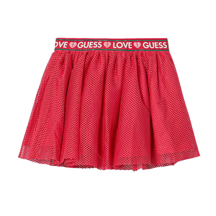 Coral Pink Mesh Skirt