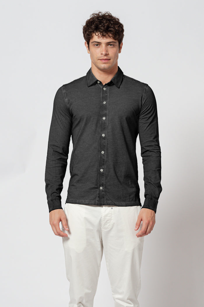 Cotton Jersey Shirt - Pietra