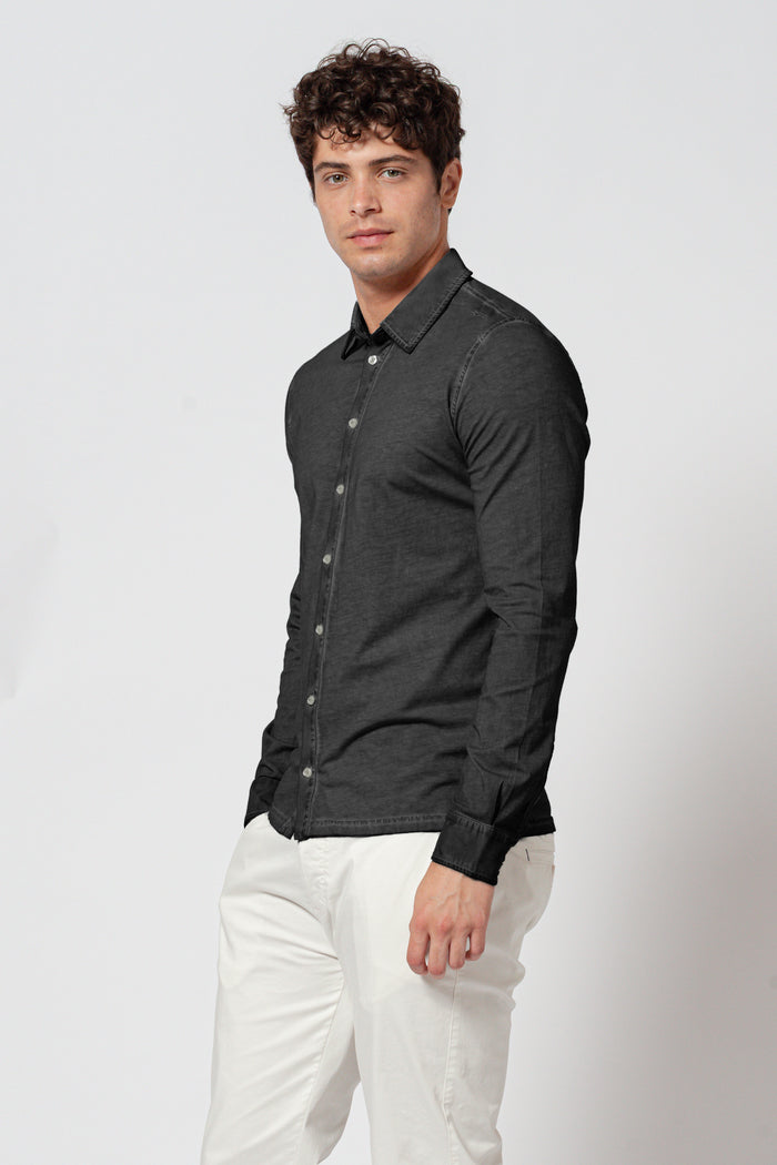 Cotton Jersey Shirt - Pietra