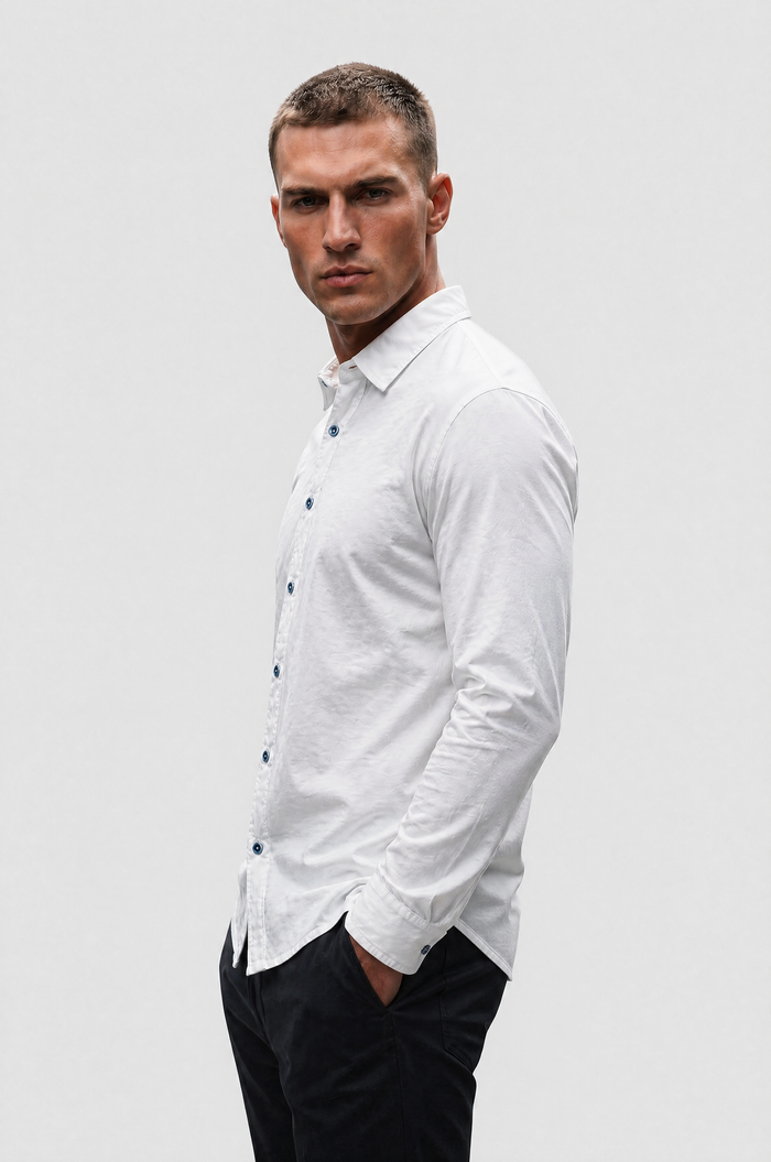 Cotton Jersey Shirt - White