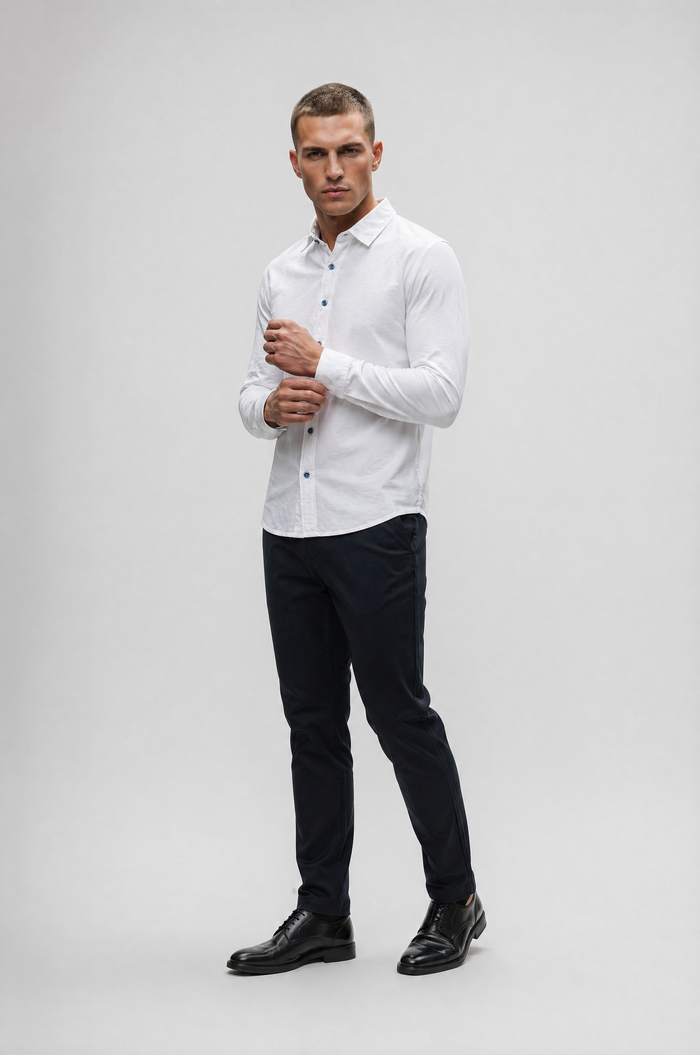 Cotton Jersey Shirt - White