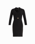 Anne Klein ANNE BLACK Cowl Neck Belted Dress
