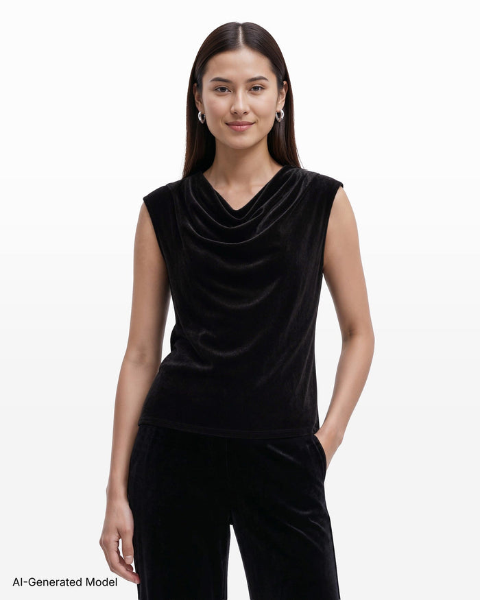 Anne Klein Cowl Neck Knit Top