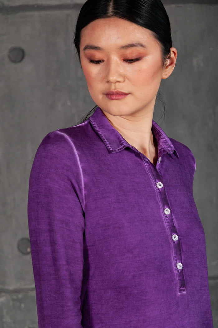 Craig Long Sleeve Polo - Berry