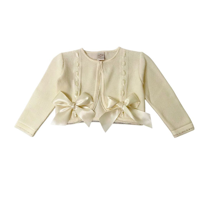 Cream Bow Cardigan