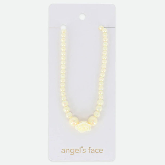 Cream Rose & Bead Necklace