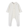 Cream Velour Babygrow