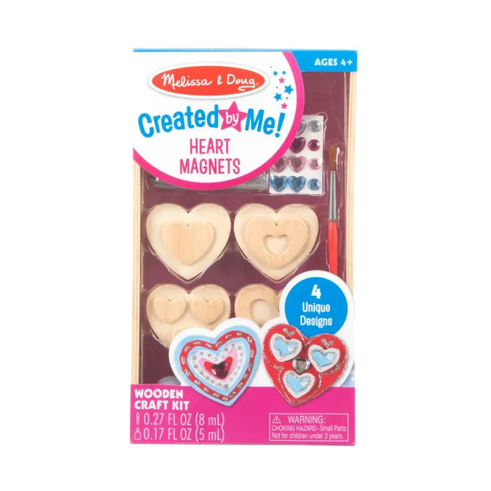 Created by Me!  Heart Magnets