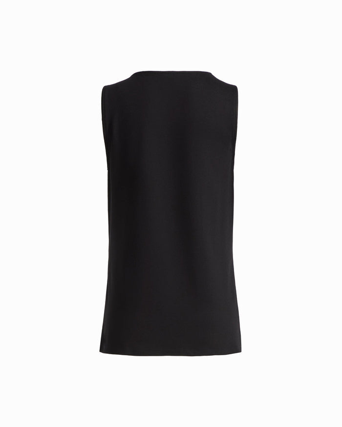 Anne Klein Crew Neck Long Sleeve Knit Top with Grommets