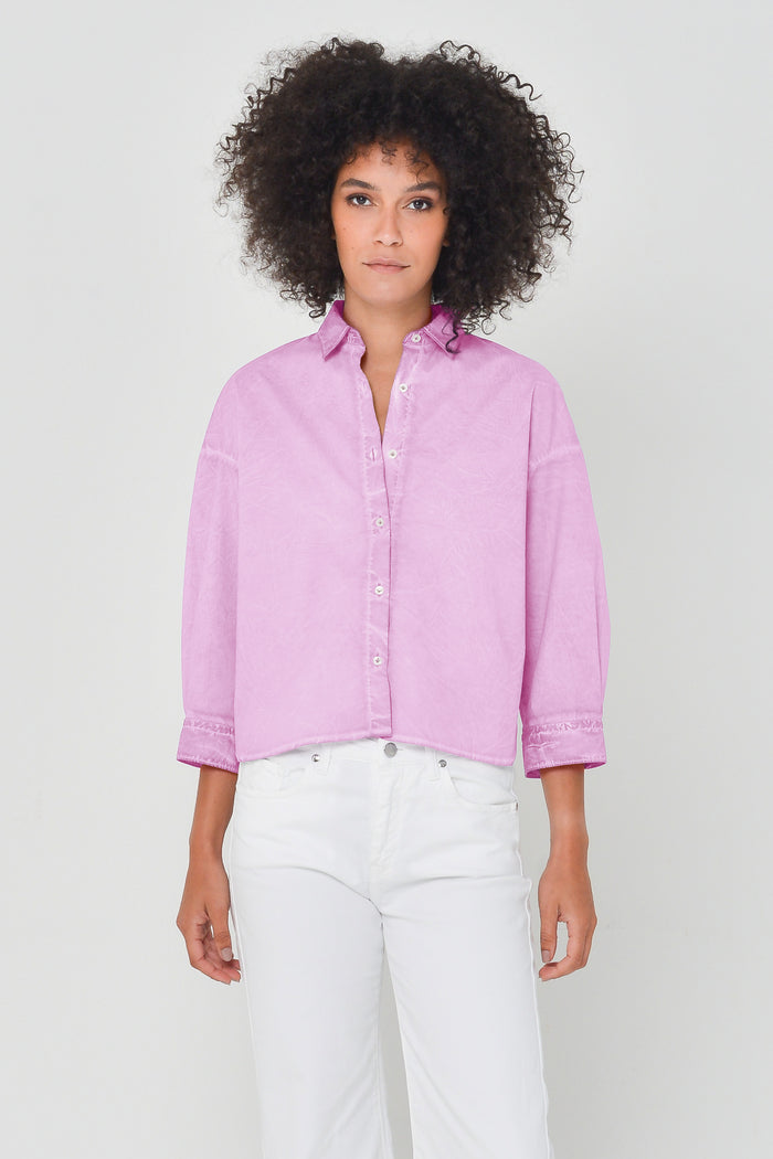 Crop Poplin Shirt - Candy