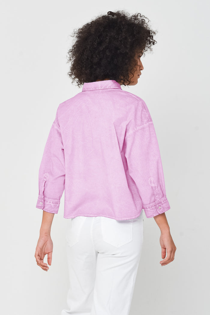 Crop Poplin Shirt - Candy
