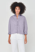 Crop Poplin Shirt - Mauve