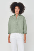 Crop Poplin Shirt - Palm