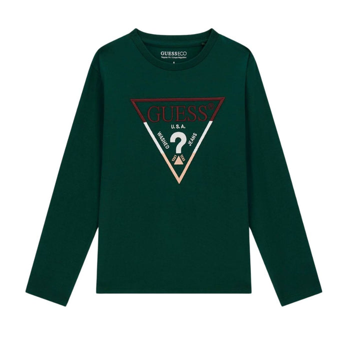 Dark Green Logo LS T-Shirt