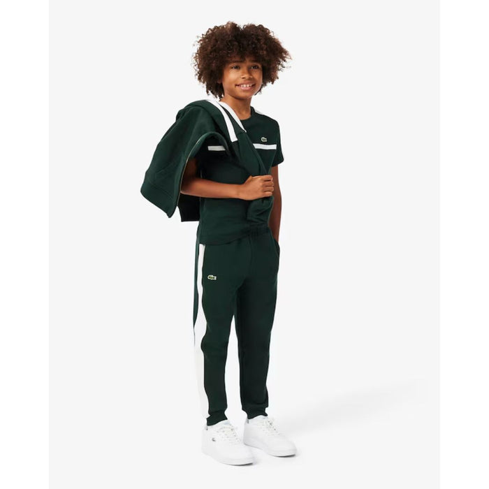 Dark Green & White Stripe Hoodie Tracksuit