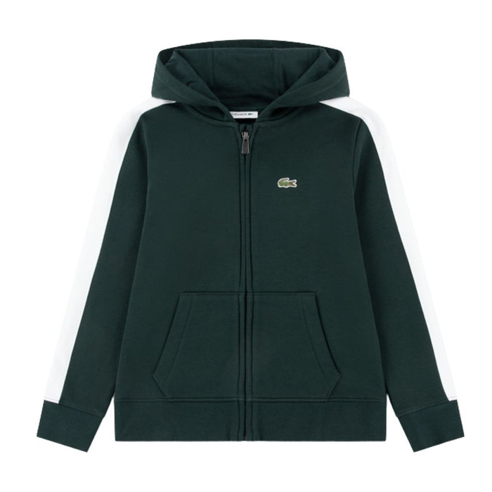 Dark Green & White Stripe Hoodie Tracksuit