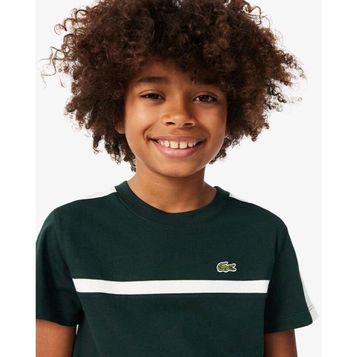Dark Green & White Stripe T-Shirt