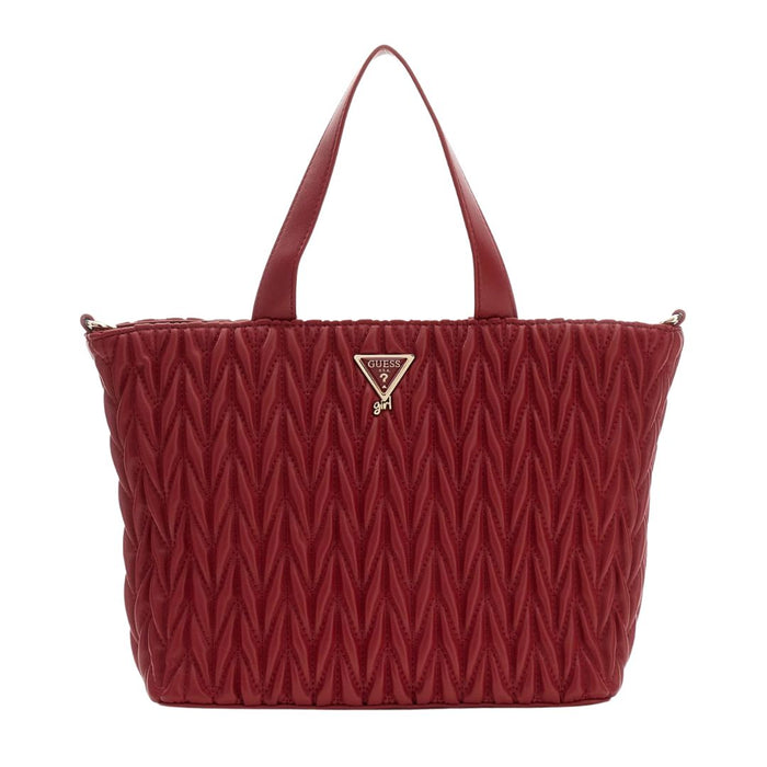 Dark Red Quilted Handbag
