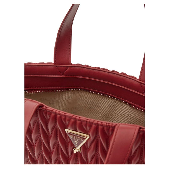 Dark Red Quilted Handbag
