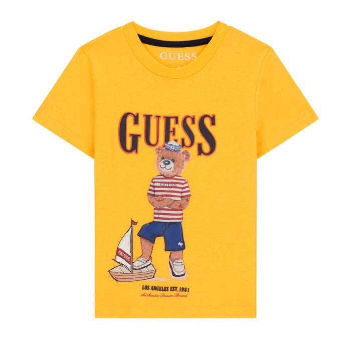 Dark Yellow Teddy & Boat T-Shirt