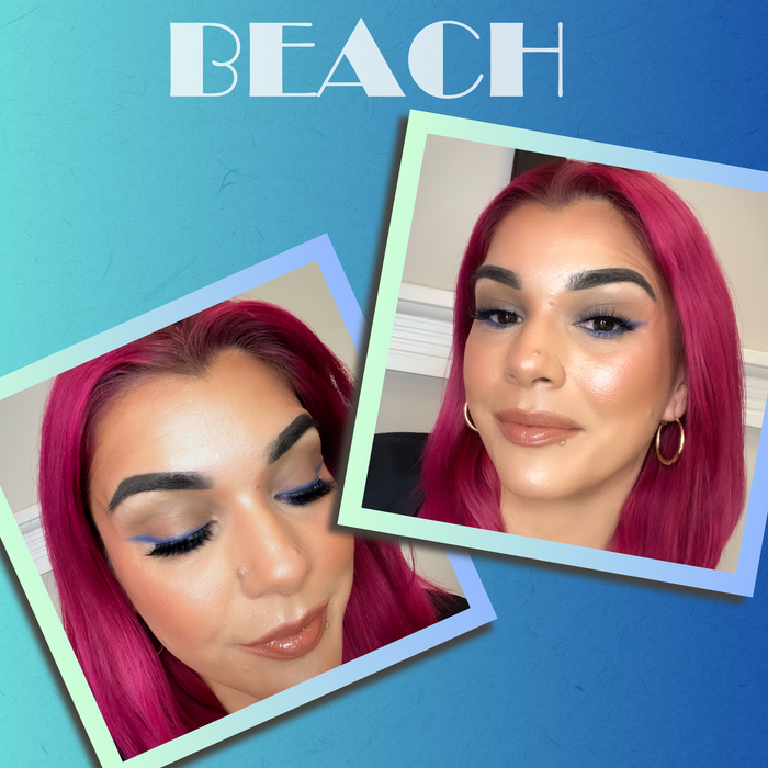 Dat Gel Eyeliner in Beach - Multiple Blue Stroke Techniques | Pinky B Beauty