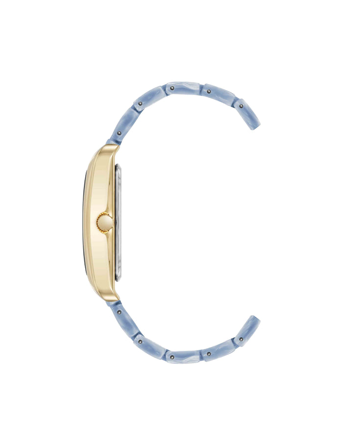 Anne Klein Delicate Rectangular Acetate Link Bracelet Watch