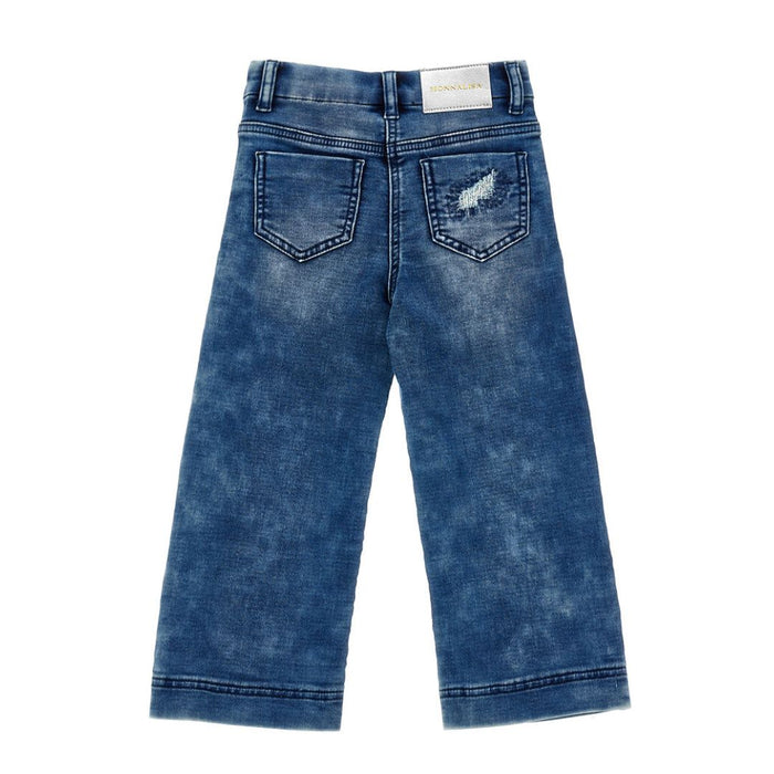 Denim 'Elsa' Snowflake Rhinestone Jeans