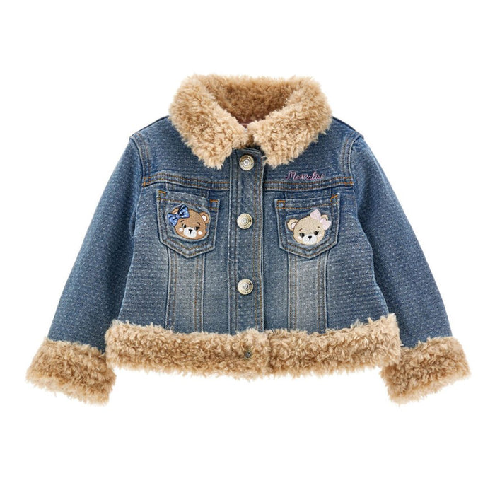 Denim Jacket & Jeans Embroidered Bear Set