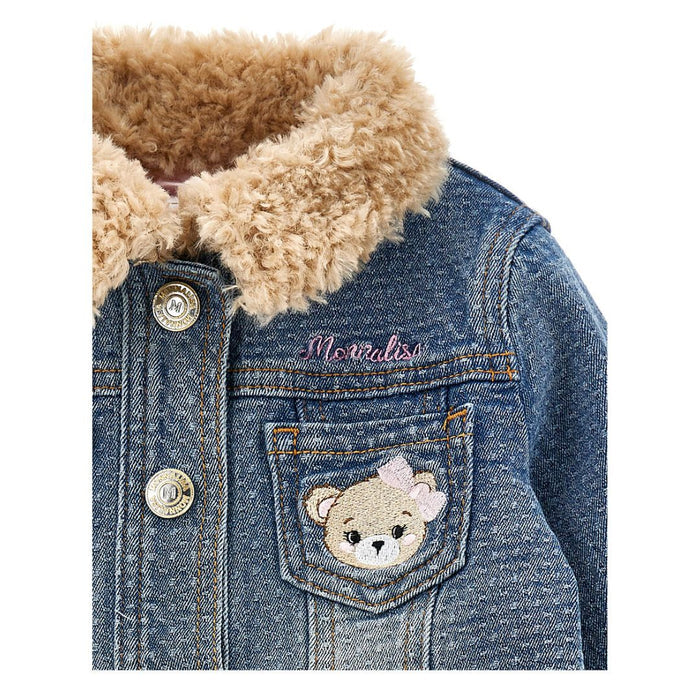 Denim Jacket & Jeans Embroidered Bear Set