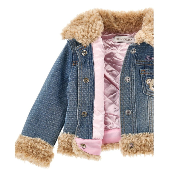 Denim Jacket & Jeans Embroidered Bear Set