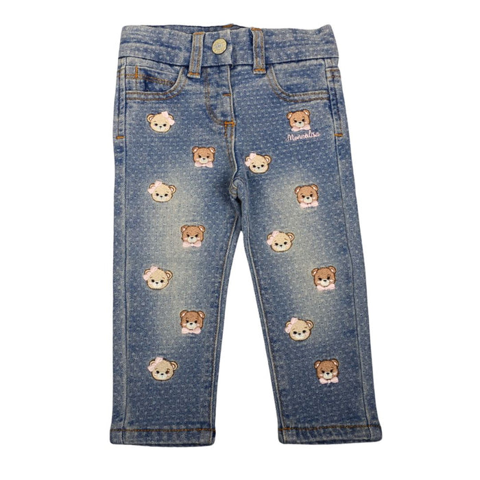 Denim Jacket & Jeans Embroidered Bear Set