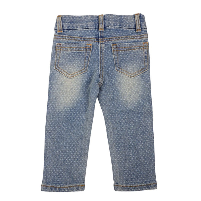 Denim Jacket & Jeans Embroidered Bear Set