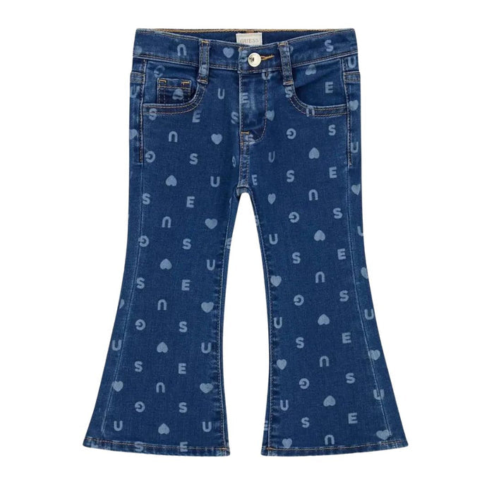 Denim Logo Flared Jeans