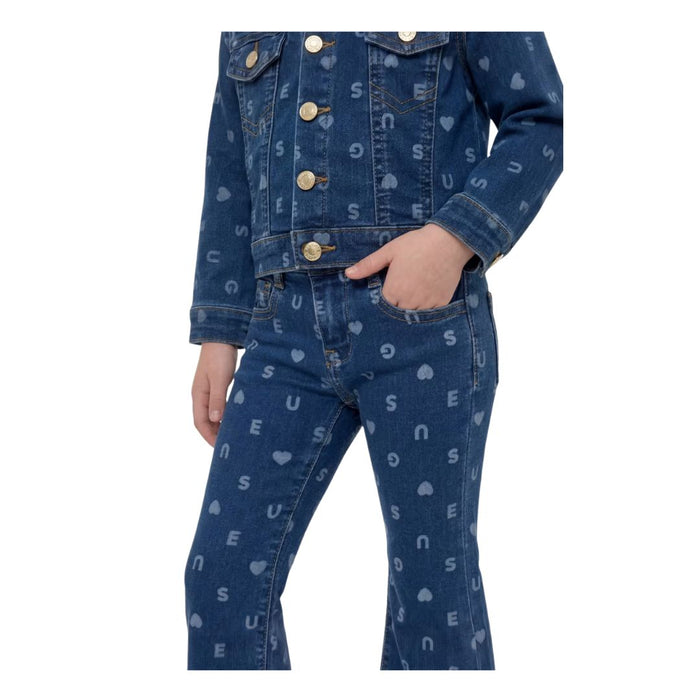Denim Logo Flared Jeans