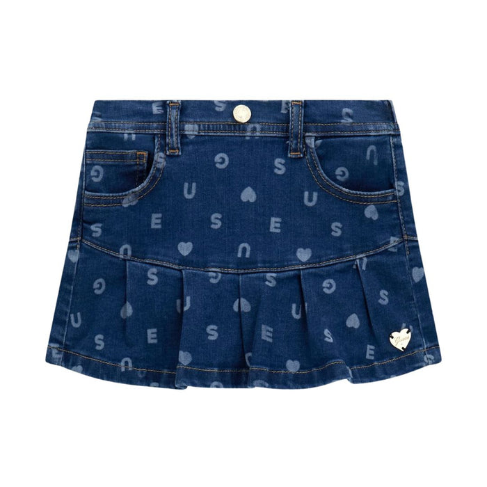 Denim Logo Skirt