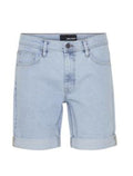 Denim Stretch Shorts - Light Blue