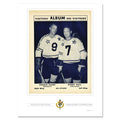 Detroit Red Wings Program Cover Replica Print - Gordie Howe & Bobby Hull Visitors Album