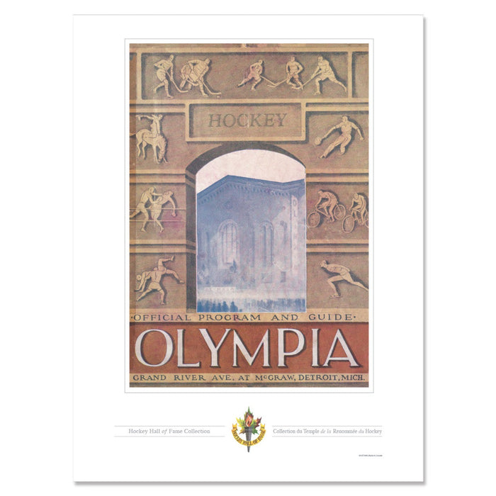 Detroit Red Wings Program Cover Replica Print - Olympia Stadium Archway