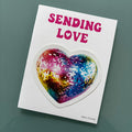 Disco Heart Sticker Note Card