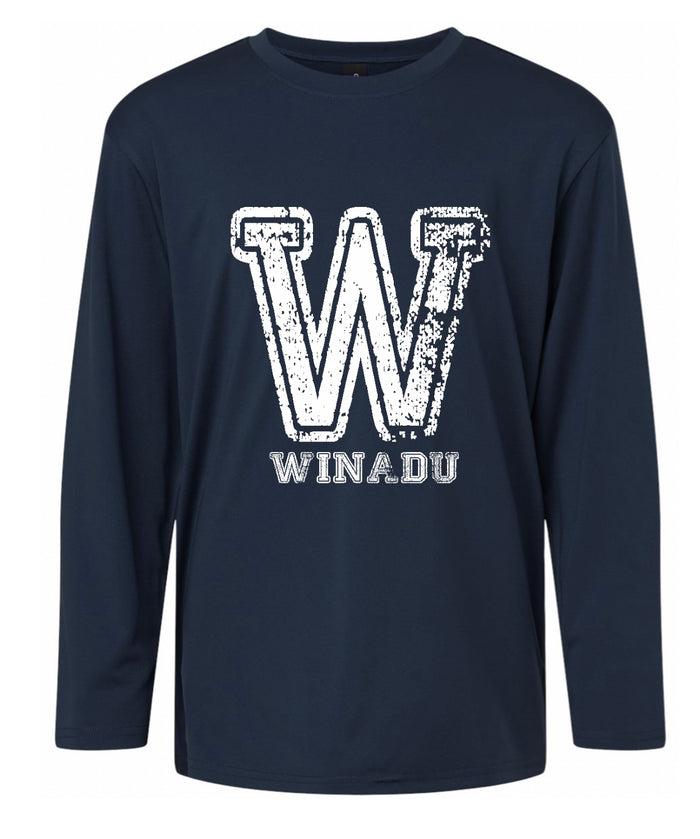Distressed Initial Drifit Longsleeve Tee