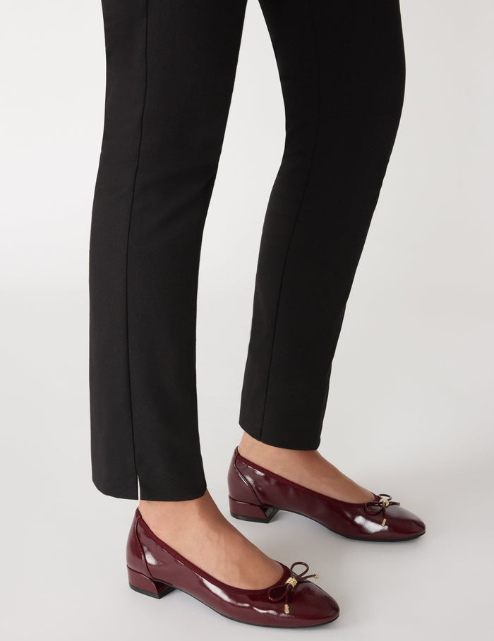 Anne Klein Bordeaux Crinkle Divine Dress Pump with Classic Block Heel
