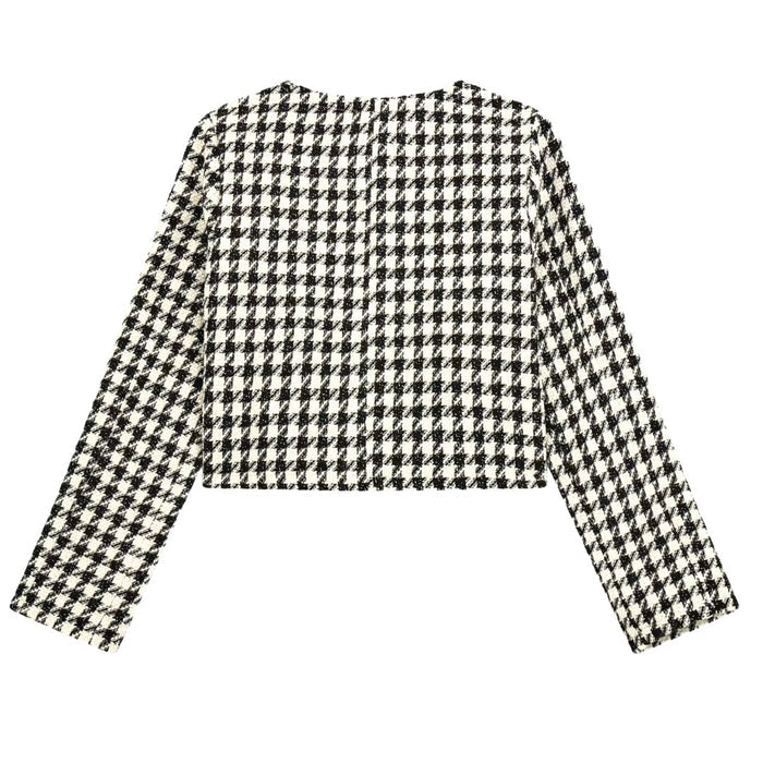 Dog Tooth Blazer & Shorts Set