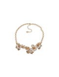 Anne Klein Gold Tone Dramatic Textured Floral Frontal Necklace