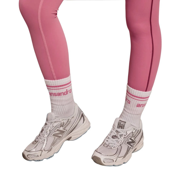 Dusty Rose Half Crew Socks